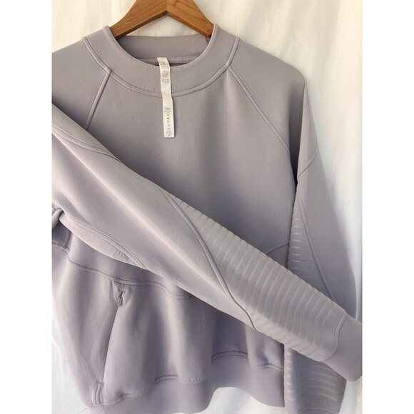 Lululemon City Sweat Crew Spacer Iced Iris Purple Sweatshirt Crewneck 6 Scuba - Picture 6 of 10